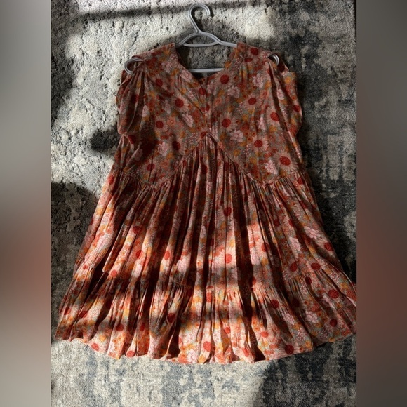 C&V Chelsea & Violet Floral Print Cap Sleeve Babydoll Mini Dress - Picture 7 of 8